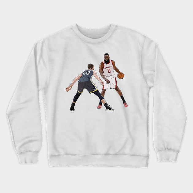 Harden vs Curry Crewneck Sweatshirt by Playful Creatives